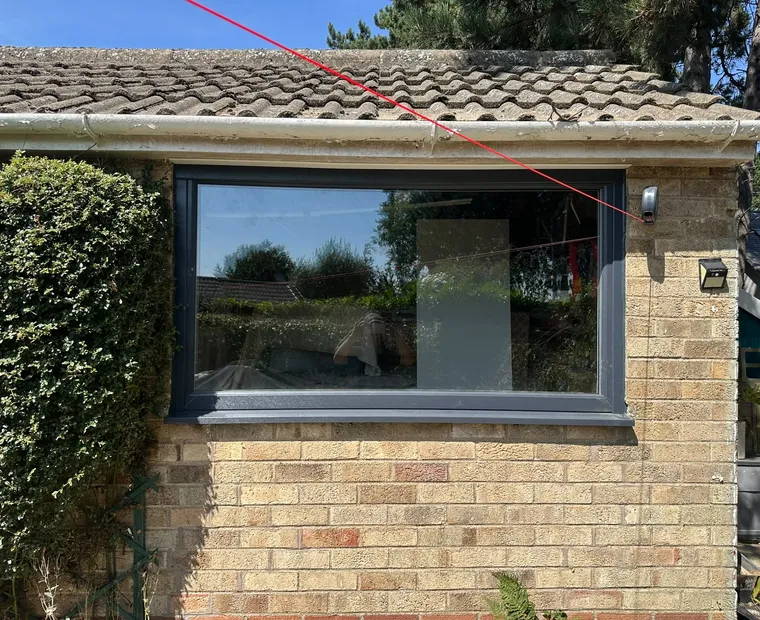 Anthracite window installation